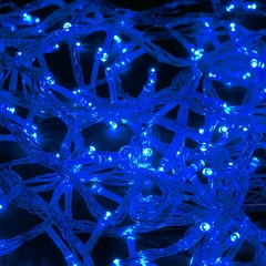 Pisca Fixo 100 Lâmpadas LED Azul - Fio Transparente na internet