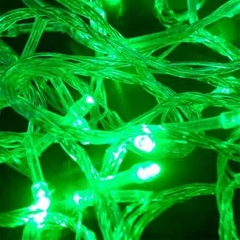 Pisca Fixo 100 Lâmpadas LED Verde - Fio Transparente na internet