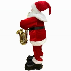 Papai Noel Com Saxofone Musical 60cm Dec.natal Bivolt - Center Comp Led