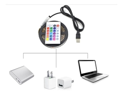 Fita De Led Rgb USB 5050 Com Bluetooth E Controle 5 Metros - loja online