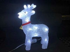 Enfeite Rena Em Acrilico Iluminado Com 24 Leds Decoraçao Natal - comprar online