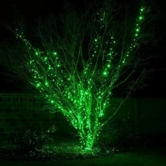 Pisca Fixo 100 Lâmpadas LED Verde - Fio Verde