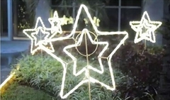 Enfeite Estrela Led Grande 27cm Dec Natalina Branco Quente 220v - comprar online