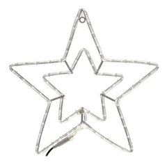 Enfeite Estrela Led Grande 27cm Dec Natalina Branco Quente 220v na internet