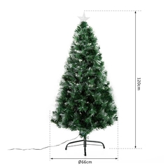 Árvore de Natal Led 1,20MT Fibra Ótica 8 Funções Branco Quente Bivolt