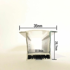 PERFIL LED EMBUTIR BRANCO 2 METROS 36mm na internet