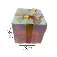 Enfeite Caixa de Presente de Natal Led Holográfica - comprar online