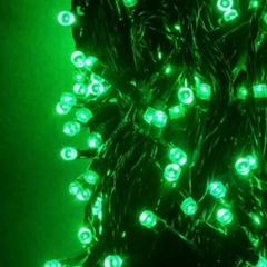 Pisca 8 Funções 100 Lâmpadas LED Verde - Fio Verde Emendável na internet
