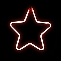 5 Estrelas Neon Pendente para Decoração 30cm Led - Center Comp Led