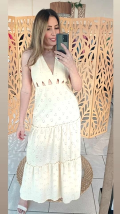 VESTIDO LONGO EM LESE - Bonita Modas