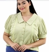 Blusa Crepe de Seda Verde Chá M