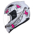 Capacete fechado Spark New Borboleta Branco com Rosa EBF - comprar online