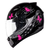 Capacete fechado Spark New Borboleta Preto com Rosa EBF