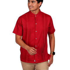 Camisa Guayabera en lino Yucateca En Cuello Mao Modelo Chapap