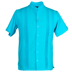 Camisa Guayabera en lino Yucateca En Cuello Mao Modelo Chapap