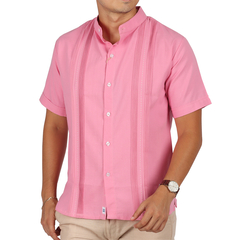 Camisa Guayabera en lino Yucateca En Cuello Mao Modelo Chapap