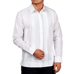 Guayabera Yucateca Artesanal En Manga Larga Mod. Maxcanú