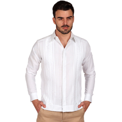 Guayabera Mod. Hoctún En Alforzado De Cola De Ratón - comprar en línea