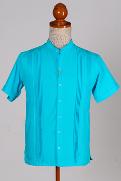 Camisa Guayabera en lino Yucateca En Cuello Mao Modelo Chapap - comprar en línea