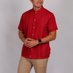 Camisa Guayabera en lino Yucateca En Cuello Mao Modelo Chapap - comprar en línea