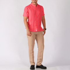 Camisa Guayabera en lino Yucateca En Cuello Mao Modelo Chapap en internet