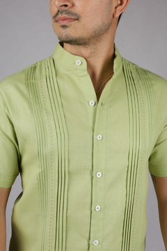 Camisa Guayabera en lino Yucateca En Cuello Mao Modelo Chapap - comprar en línea