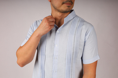 Camisa Guayabera en lino Yucateca En Cuello Mao Modelo Chapap - comprar en línea