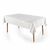 Toalha de Mesa Retangular 6 Lugares Jacquard Fragnani Branco