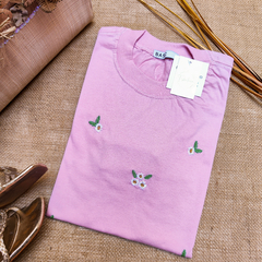 T-shirt Bordada Floral