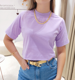 Tee Cropped Liso Lavanda - comprar online