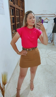 Short Saia Jaque Caramelo - T-shirteria Marjorie Nacca