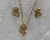 Conjunto Rosinha Três tons folheado em ouro 18k