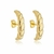 Brinco Ear Hook croissant folheado a ouro 18k V101