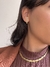 Brinco Ear Jacket dois palitos folheado a ouro 18k V98 na internet