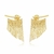 Brinco Ear Jacket franja folheado a ouro 18k V97