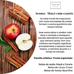 Vela Minimalista- Maçã com Canela (200g) - AYUNI - VELAS & AROMAS