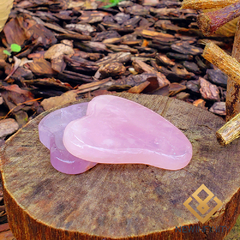 Gua Sha Massageador Facial Quartzo Rosa - comprar online