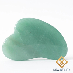 Gua Sha Massageador Facial Quartzo Verde