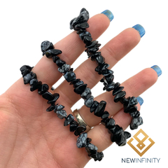 Pulseira de Obsidiana Flocos de Neve - comprar online