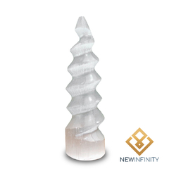 Torre de Selenita 15cm Espiral - comprar online