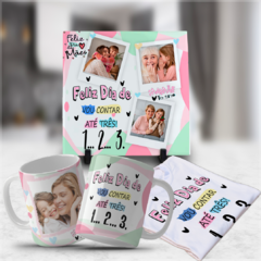 Kit Azulejo + caneca dia das mães + 1 Blusa - Mimos da Lary