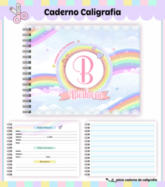 Caderno de Caligrafia Personalizado - loja online