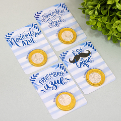 Card com moeda chocolate novembro azul - comprar online