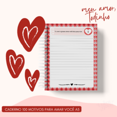 Caderno 100 motivos para amar você - comprar online