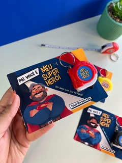 Card com mini trena personalizada na internet