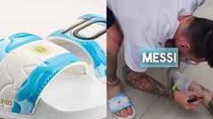 Ojotas Messi 10 Chancletas Chinelas Bagunza Producto Oficial AFA - Seleccion Argentina - Camiseta - DemonMotos