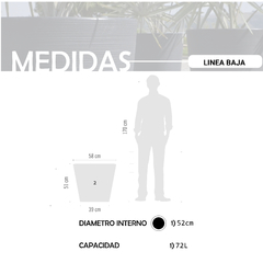 Imagen de Maceta Importada Simil Cemento Modelo Linea Baja