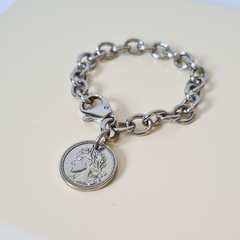 Pulseira Moeda Prateada - comprar online