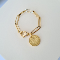 Pulseira Moeda Dourada - comprar online