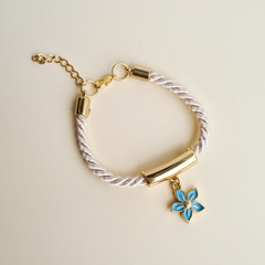 Pulseira Cordão e Flor